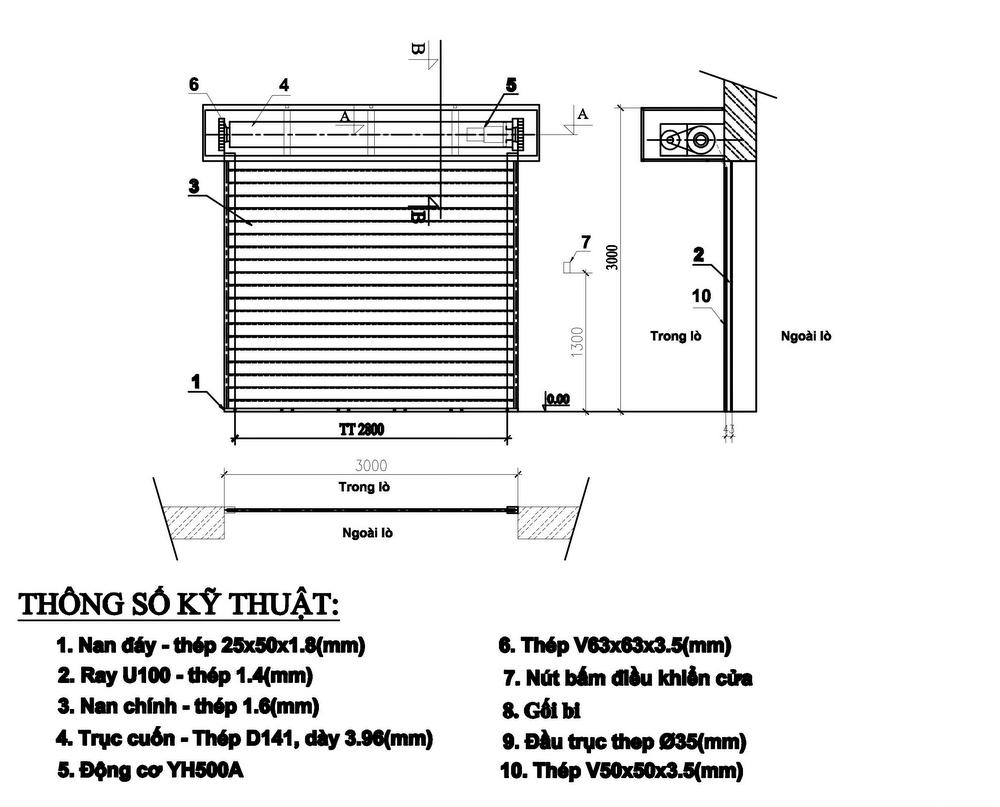 Cửa cuốn chống cháy ( Fire shutter door korea )